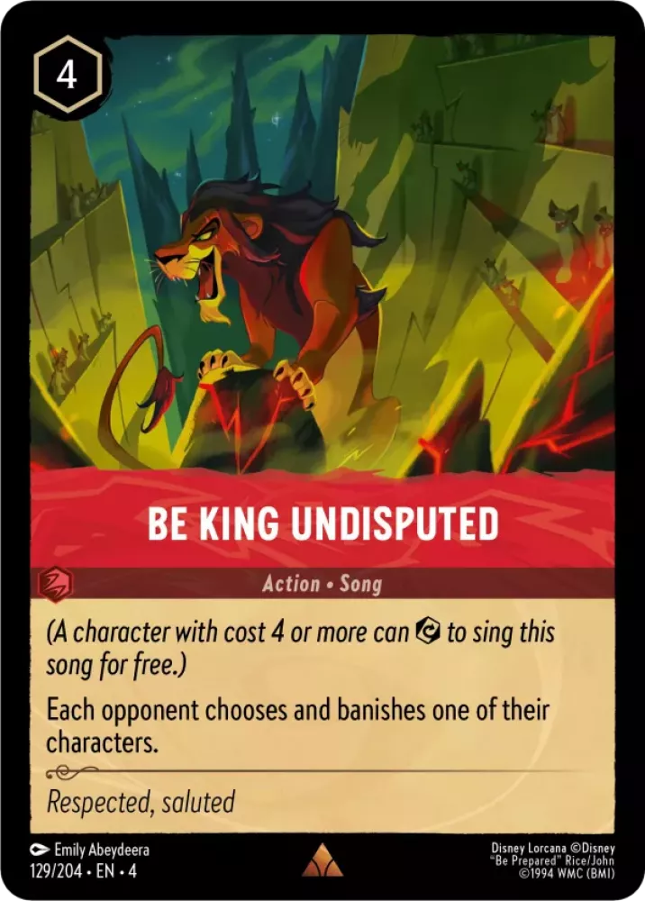 Be King Undisputed Action Ruby 129 /204