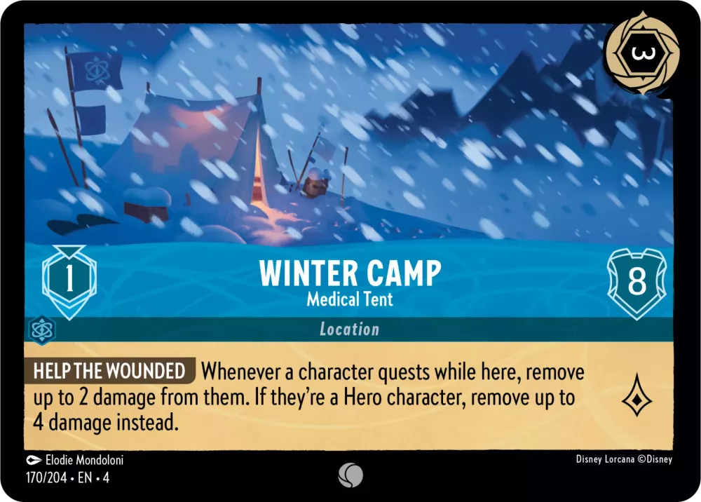 Winter Camp - Medical Tent Location Sapphire 170 /204