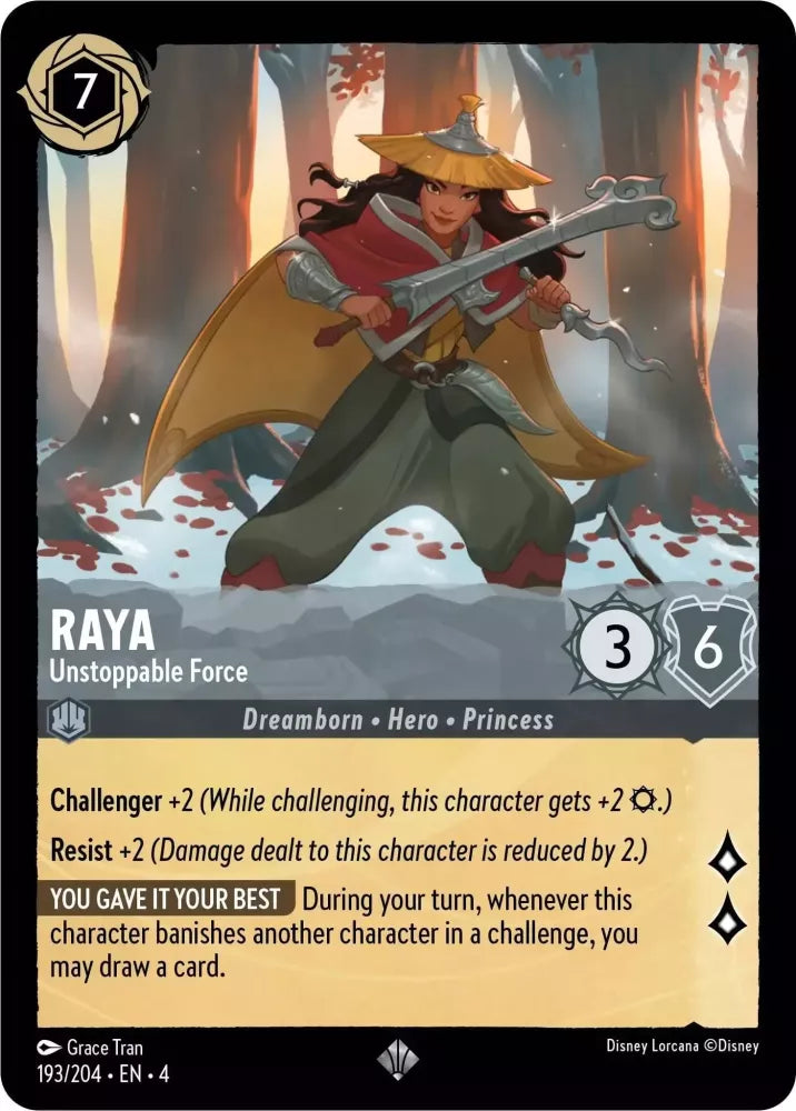 Raya - Unstoppable Force Character Steel 193 /204