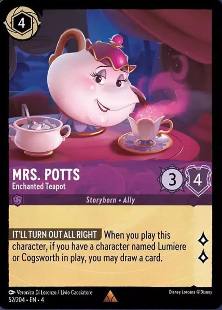 Mrs. Potts - Enchanted Teapot Character Amethyst 52 /204