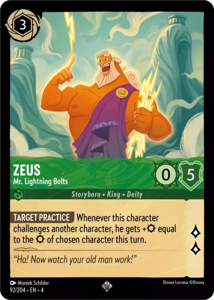 Zeus - Mr. Lightning Bolts Character Emerald 92 /204