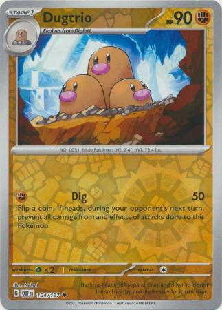 Dugtrio 104/197 Uncommon Reverse