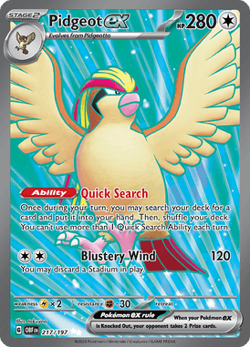 Pidgeot ex 217/197 Ultra Rare