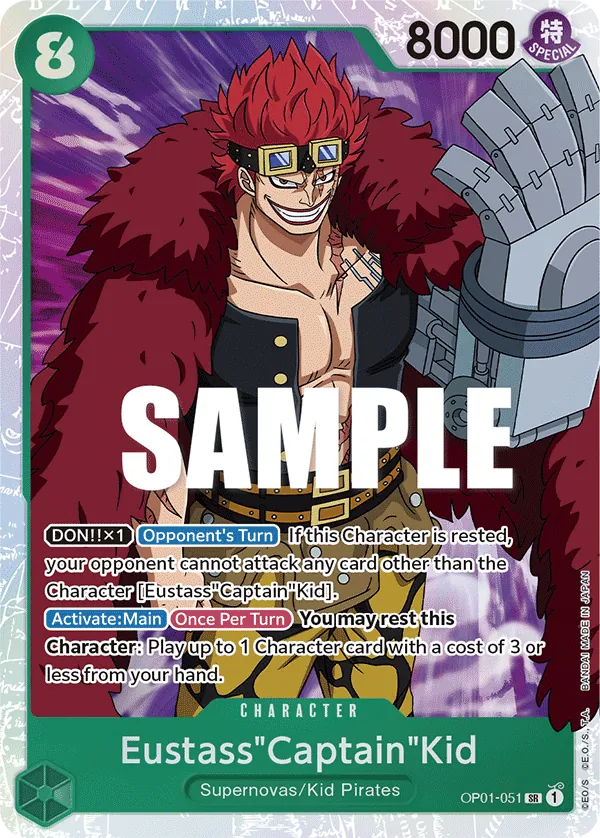 Eustass"Captain"Kid Character Super Rare OP01-051