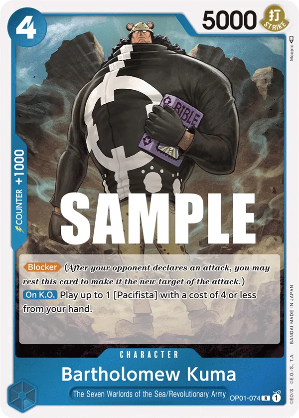 Bartholomew Kuma Character Rare OP01-074