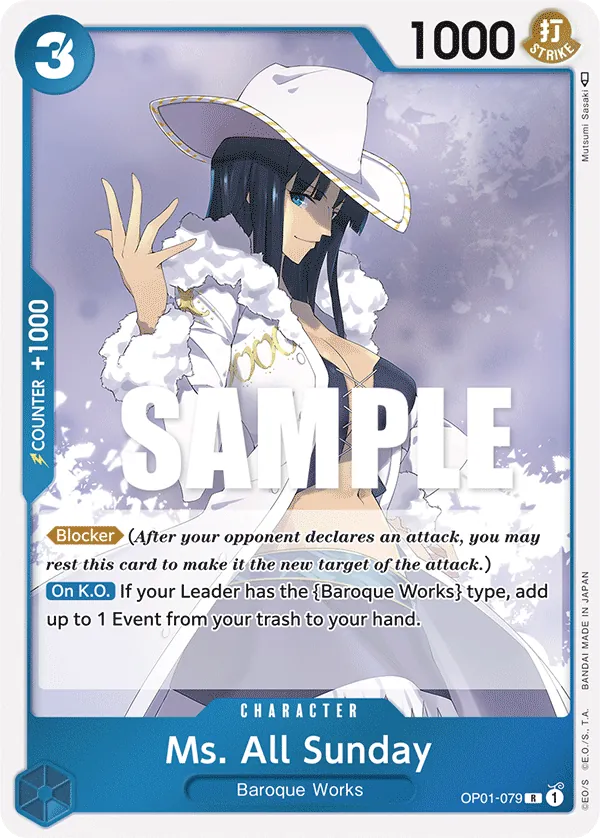 Ms. All Sunday Character Rare OP01-079