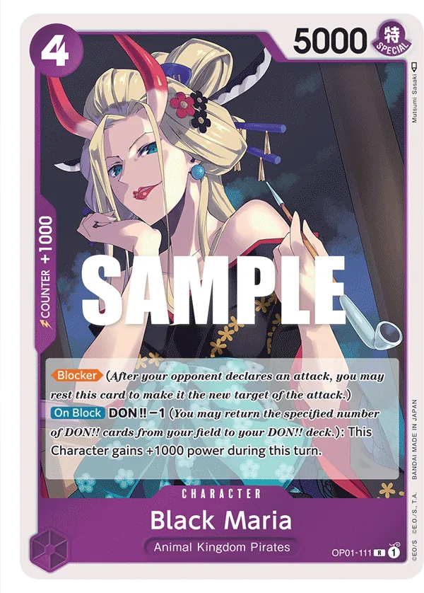 Black Maria Character Rare OP01-111