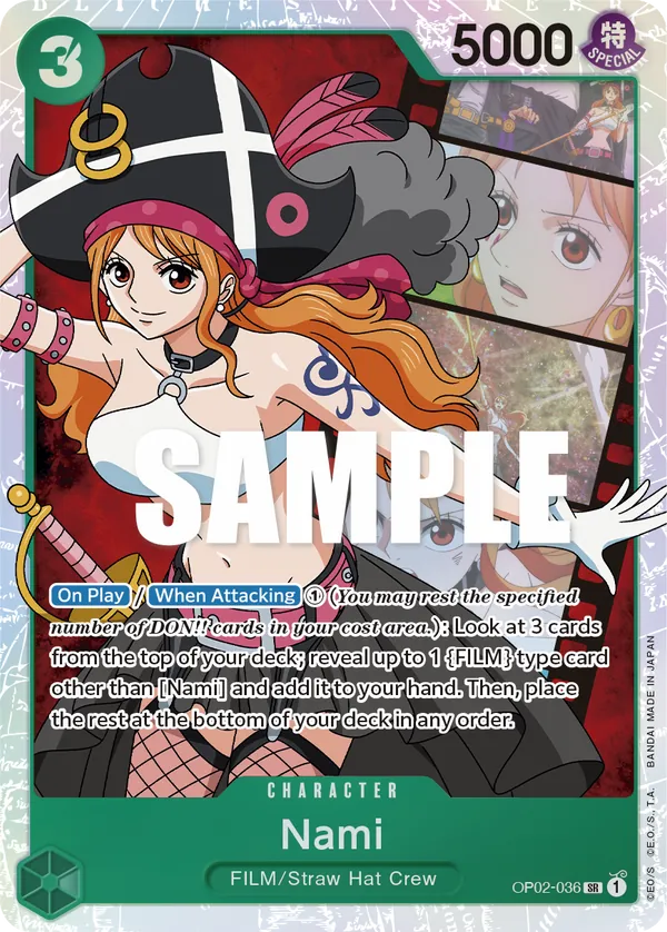 Nami Character Super Rare OP02-036