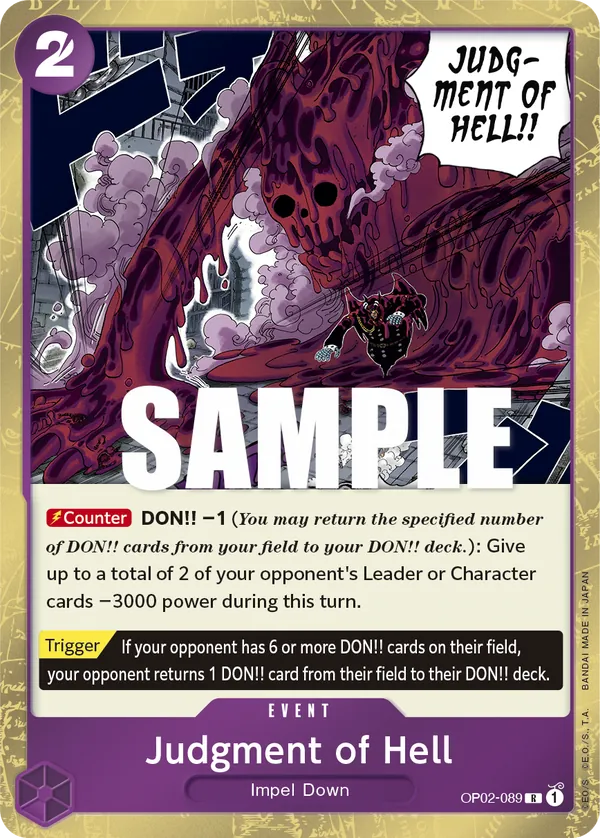 Judgment of Hell Event Rare OP02-089