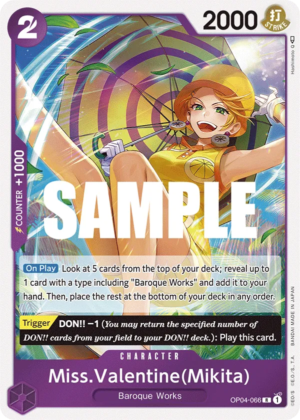 Miss.Valentine(Mikita) Character Rare OP04-066