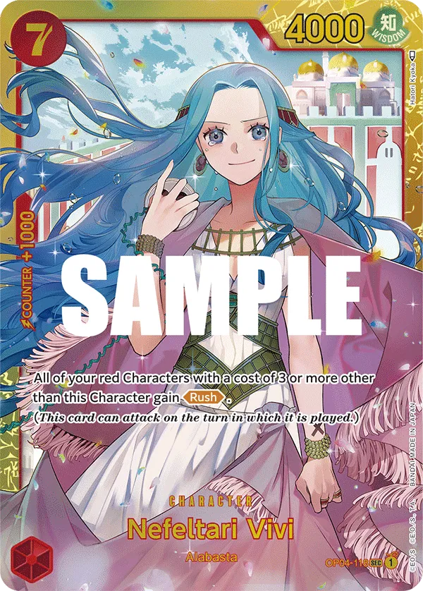 Nefeltari Vivi Character Secret Rare OP04-118