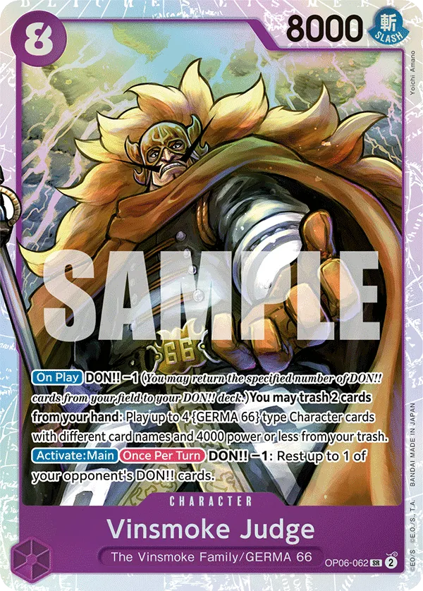 Vinsmoke Judge Character Super Rare OP06-062