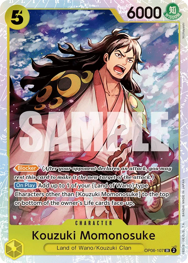 Kouzuki Momonosuke Character Super Rare OP06-107