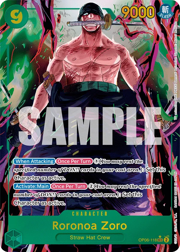 Roronoa Zoro Character  OP06-118