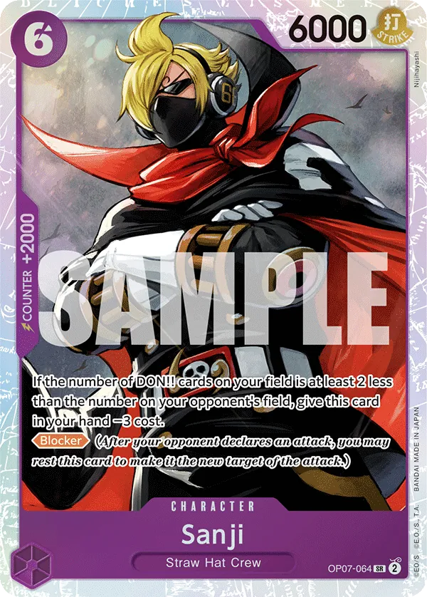 Sanji Character Super Rare OP07-064