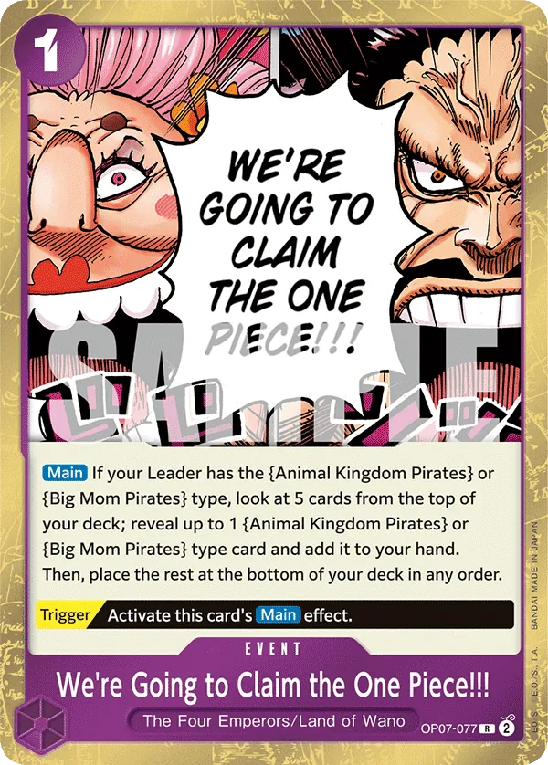 We're Going to Claim the One Piece!!! Event Rare OP07-077