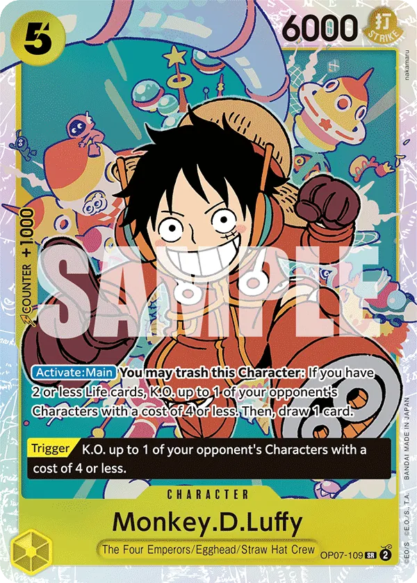 Monkey.D.Luffy Character Super Rare OP07-109