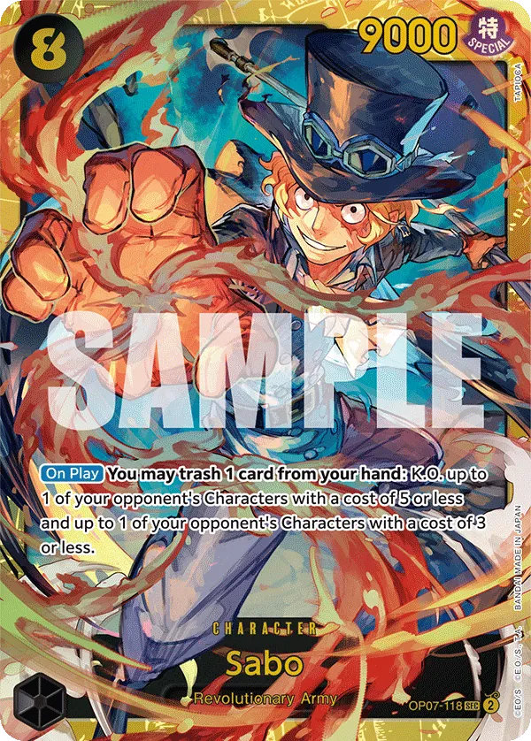 Sabo Character Secret Rare OP07-118