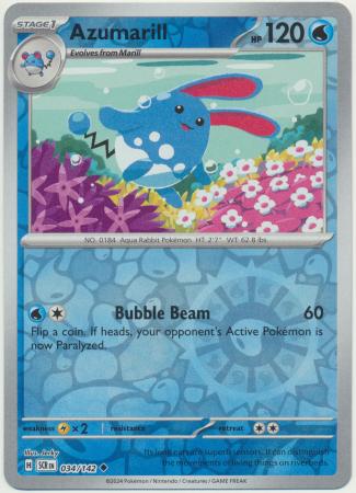 Azumarill Uncommon Reverse 34 /144