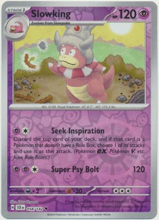 Slowking Uncommon Reverse 58 /144