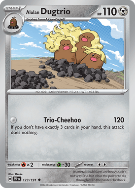 Alolan Dugtrio MStage 1 Uncommon 123 /191