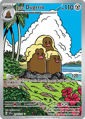 Alolan Dugtrio MStage 1 Art Rare 208 /191