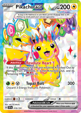 Pikachu ex LBasic Ultra Rare 219 /191