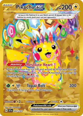 Pikachu ex LBasic Secret Rare 247 /191