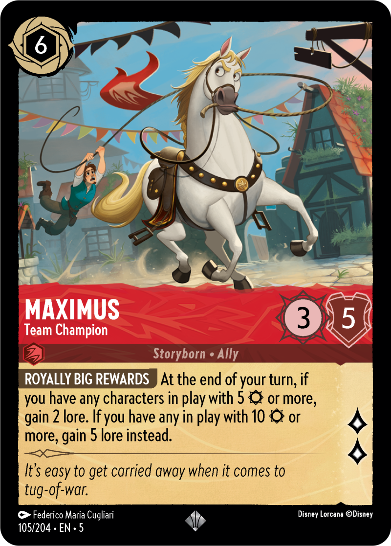 Maximus - Team Champion Ruby Super Rare Character 105 /204