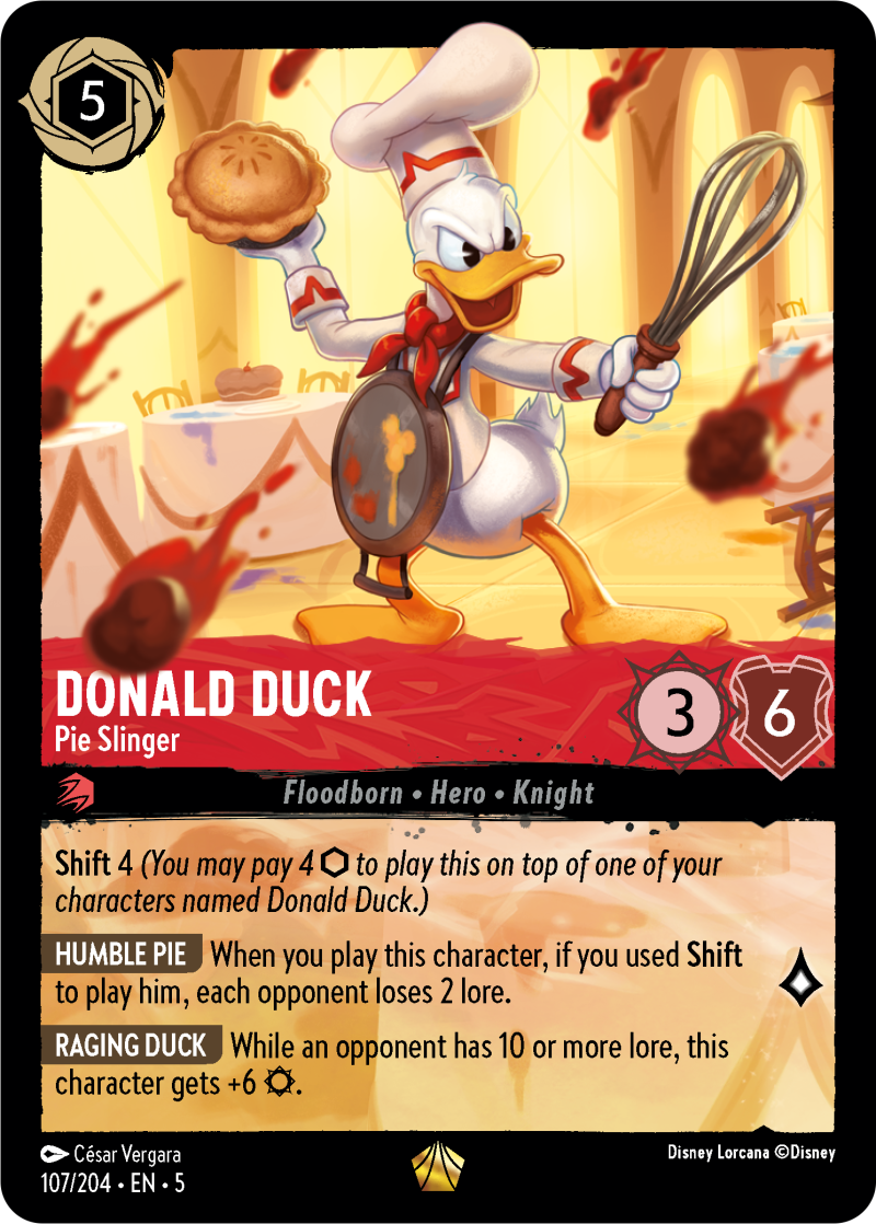 Donald Duck - Pie Slinger Ruby Legendary Character 107 /204