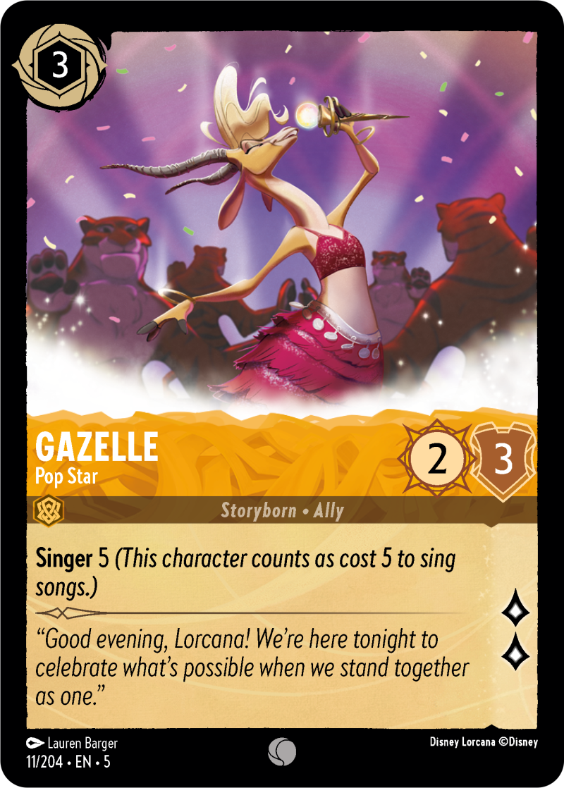 Gazelle - Pop Star Amber Common Character 11 /204