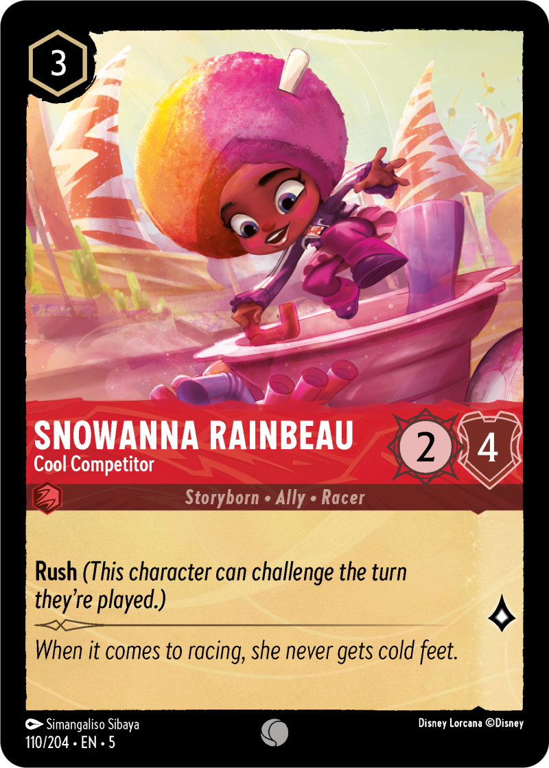 Snowanna Rainbeau - Cool Competitor Ruby Common Character 110 /204