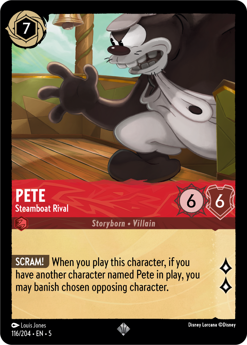 Pete - Steamboat Rival Ruby Super Rare Character 116 /204