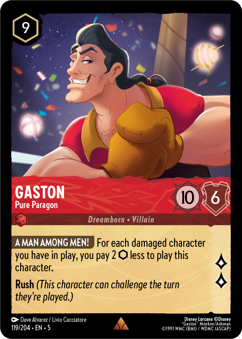 Gaston - Pure Paragon Ruby Rare Character 119 /204