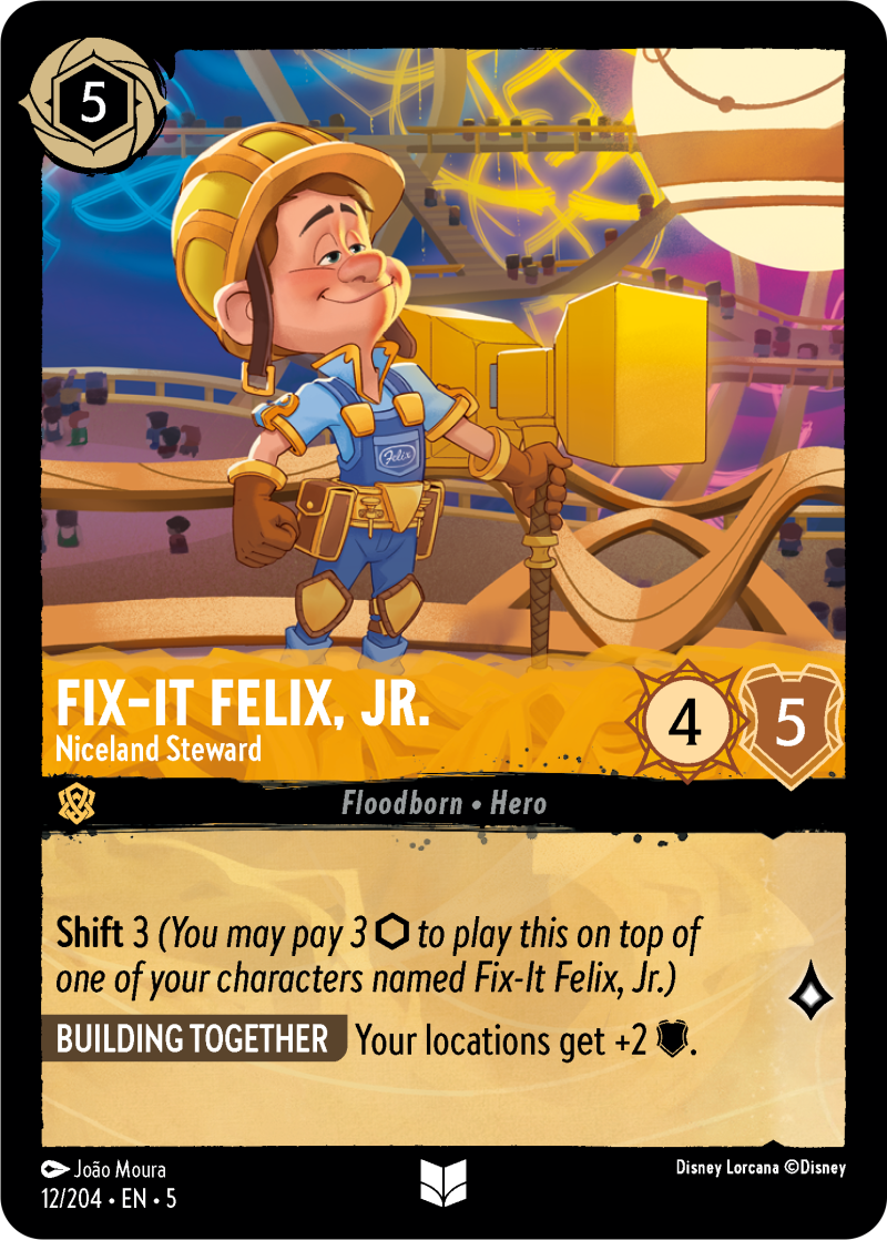 Fix-It Felix, Jr. - Niceland Steward Amber Uncommon Character 12 /204