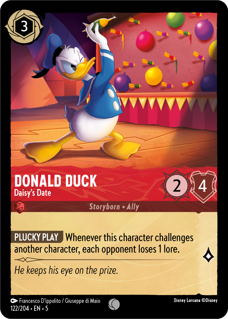 Donald Duck - Daisy's Date Ruby Common Character 122 /204