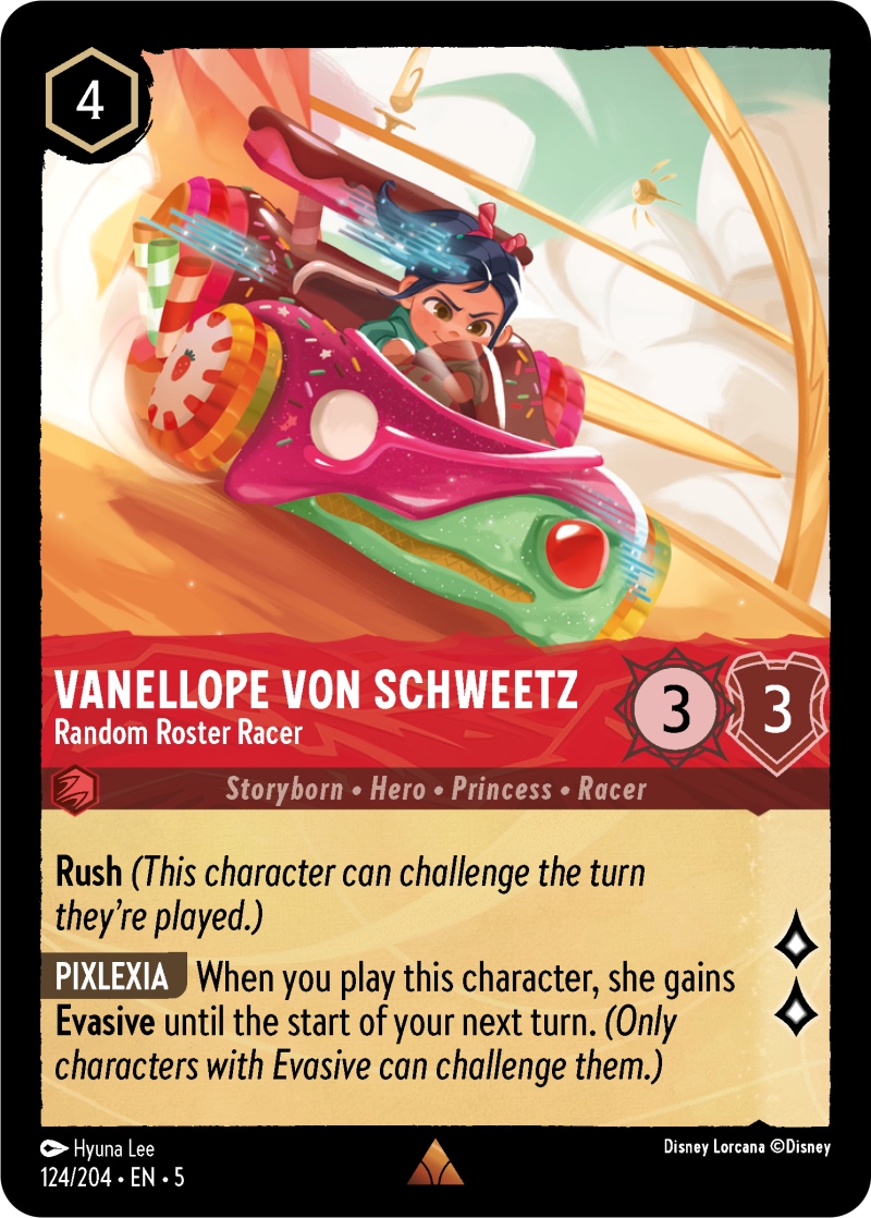 Vanellope von Schweetz - Random Roster Racer Ruby Rare Character 124 /204