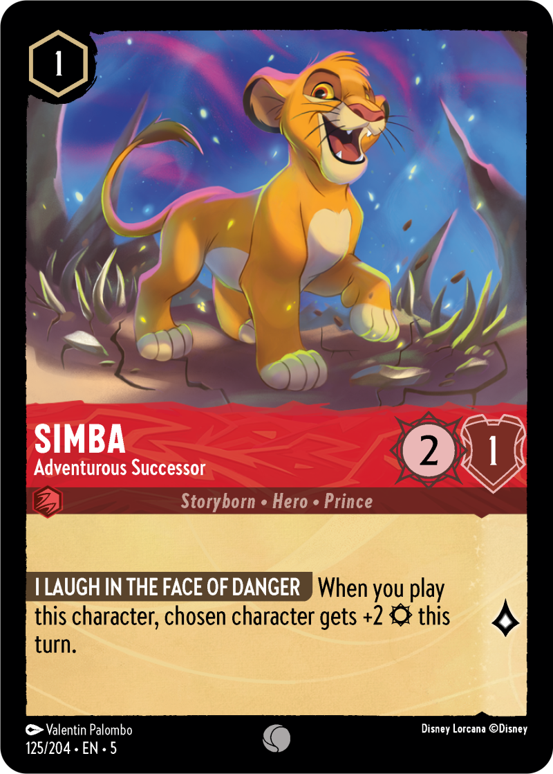 Simba - Adventurous Successor Ruby Common Character 125 /204