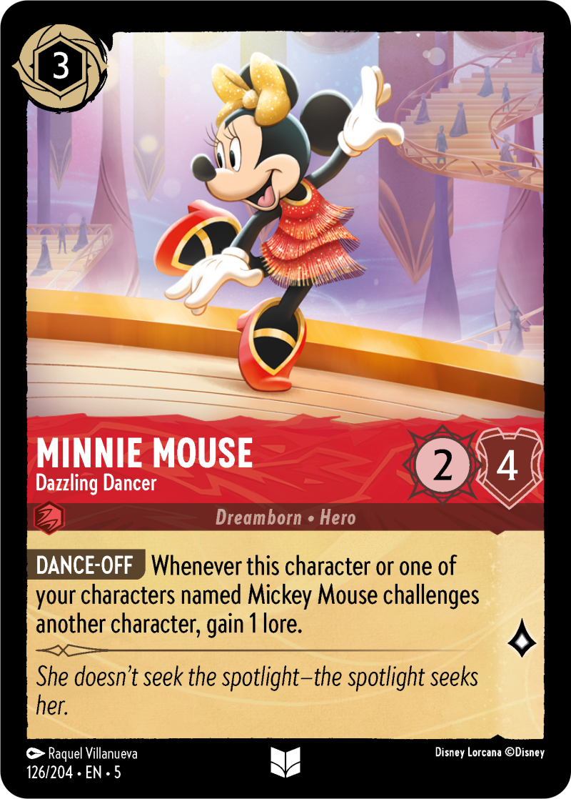 Minnie Mouse - Dazzling Dancer Ruby Uncommon Character 126 /204