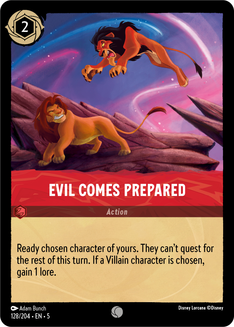 Evil Comes Prepared Ruby Common Action 128 /204