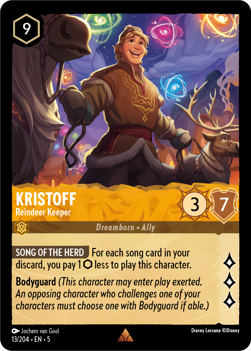 Kristoff - Reindeer Keeper Amber Rare Character 13 /204