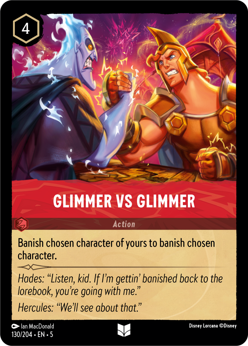 Glimmer vs Glimmer Ruby Uncommon Action 130 /204