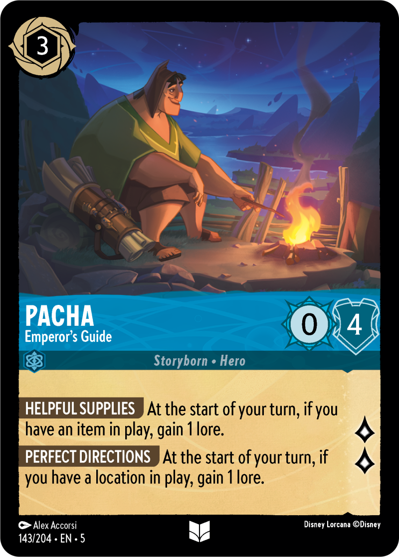 Pacha - Emperor's Guide Sapphire Uncommon Character 143 /204