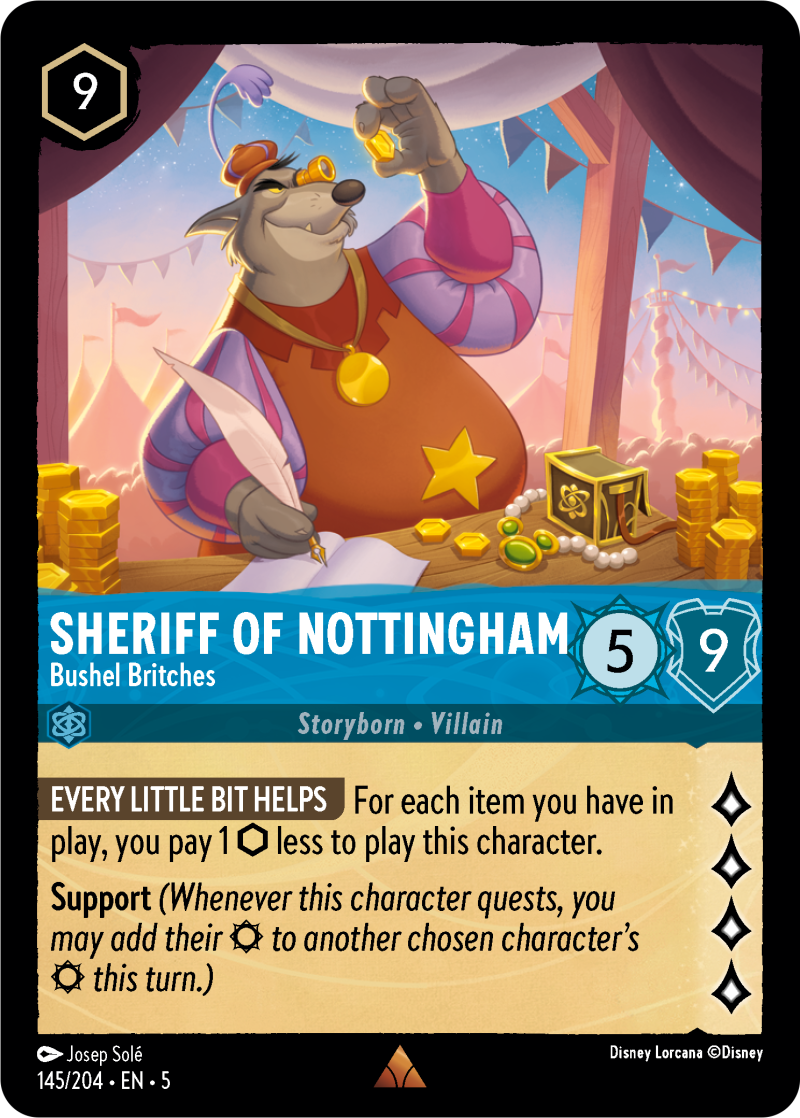 Sheriff of Nottingham - Bushel Britches Sapphire Rare Character 145 /204