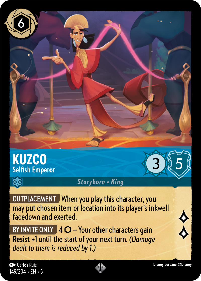 Kuzco - Selfish Emperor Sapphire Super Rare Character 149 /204