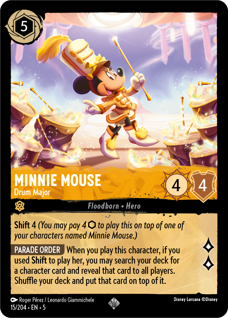 Minnie Mouse - Drum Major Amber Super Rare Character 15 /204