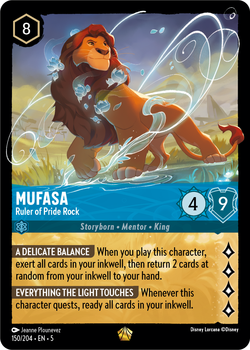 Mufasa - Ruler of Pride Rock Sapphire Legendary Character 150 /204