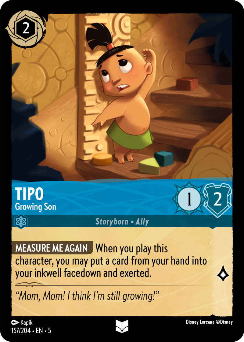 Tipo - Growing Son Sapphire Uncommon Character 157 /204