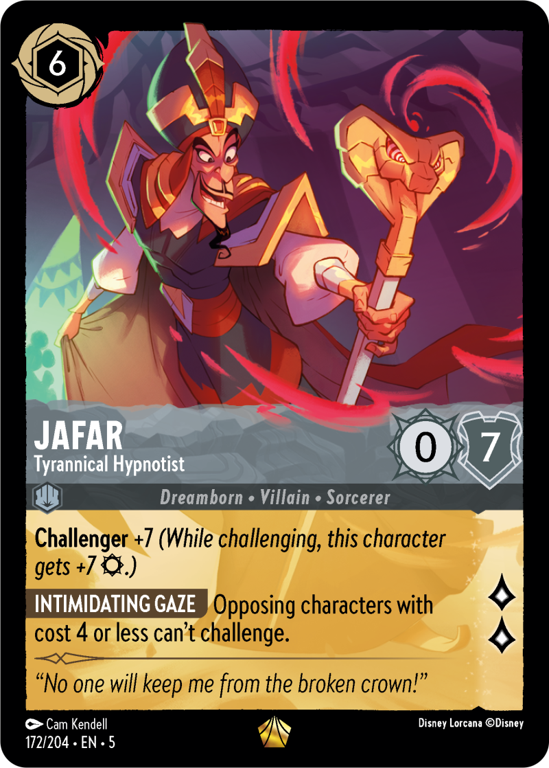 Jafar - Tyrannical Hypnotist Steel Legendary Character 172 /204