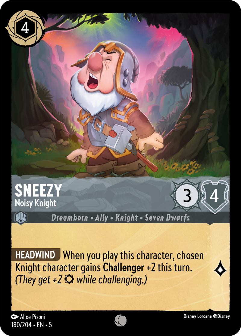 Sneezy - Noisy Knight Steel Common Character 180 /204